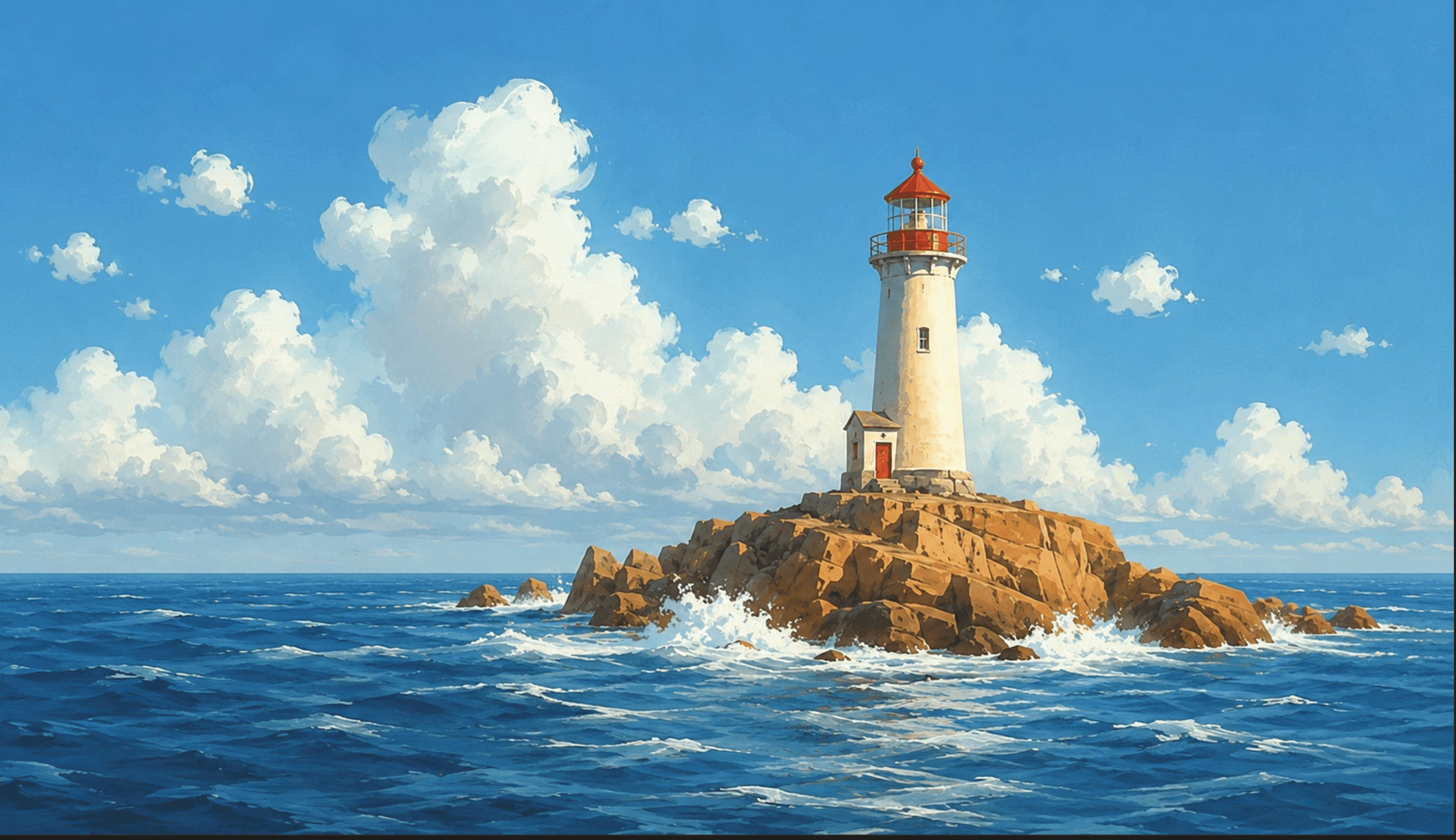 Faro junto al mar